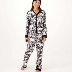 Breezies Lounge Printed Sleep Set with Eye Mask